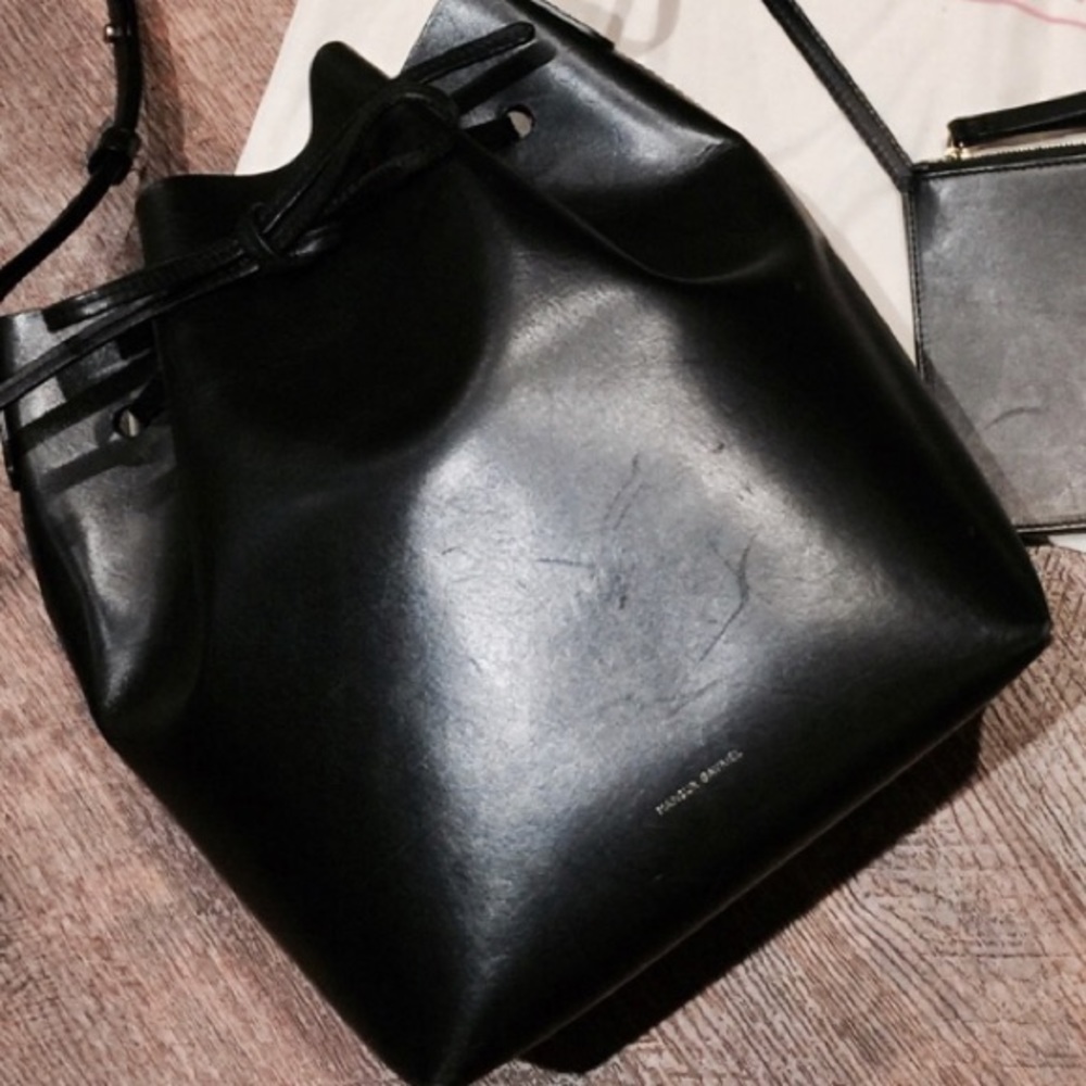 Mansur Gavriel Large Bucket Bag with Red Interior